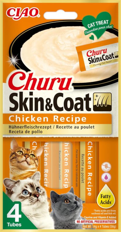 Churu Skin&Coat 12 stuks 4-pack Chicken