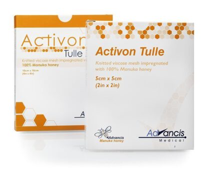 Activon Tulle 5 x 5 cm met 100% Manuka doos 5 stuks