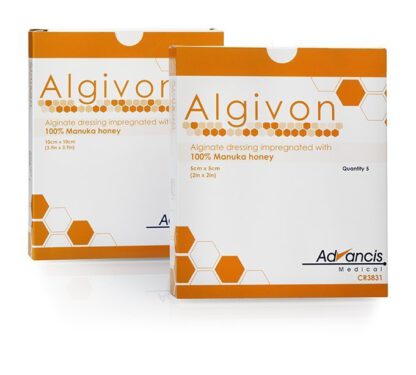 Algivon Alginaatverband 10 x 10 cm met 100% Manuka doos 5 stuks